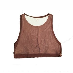 ALO YOGA MESH OVERLAY CROP TANK